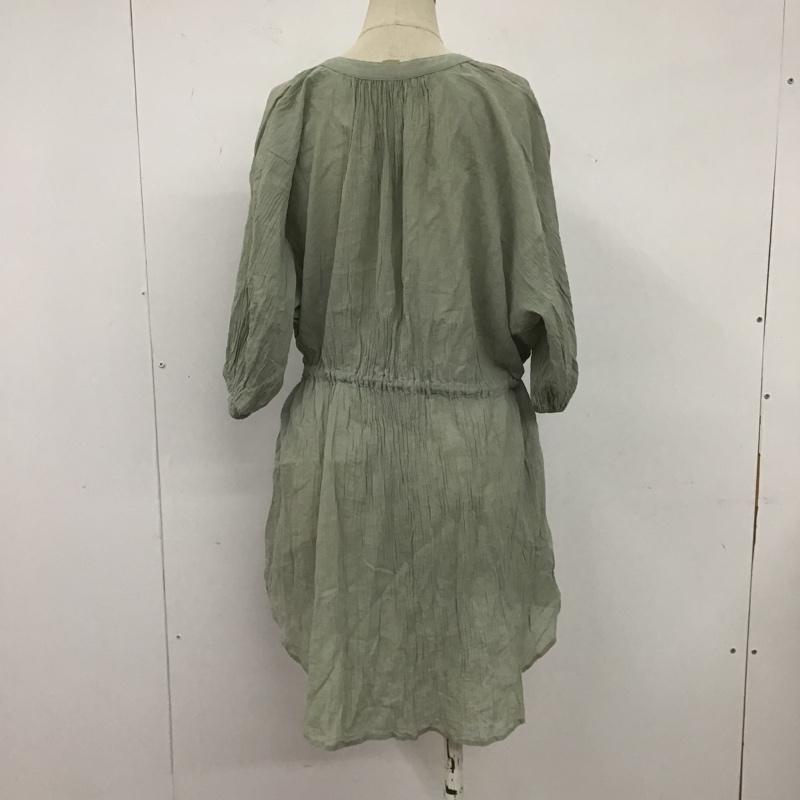 ローリーズファーム LOWRYS FARM シャツ、ブラウス 半袖 lf620131ad ブラウス 半袖カットソー 前開シャツ FREE 無地 薄緑 / ライトグリーン / レディース USED 古着 中古 10105623