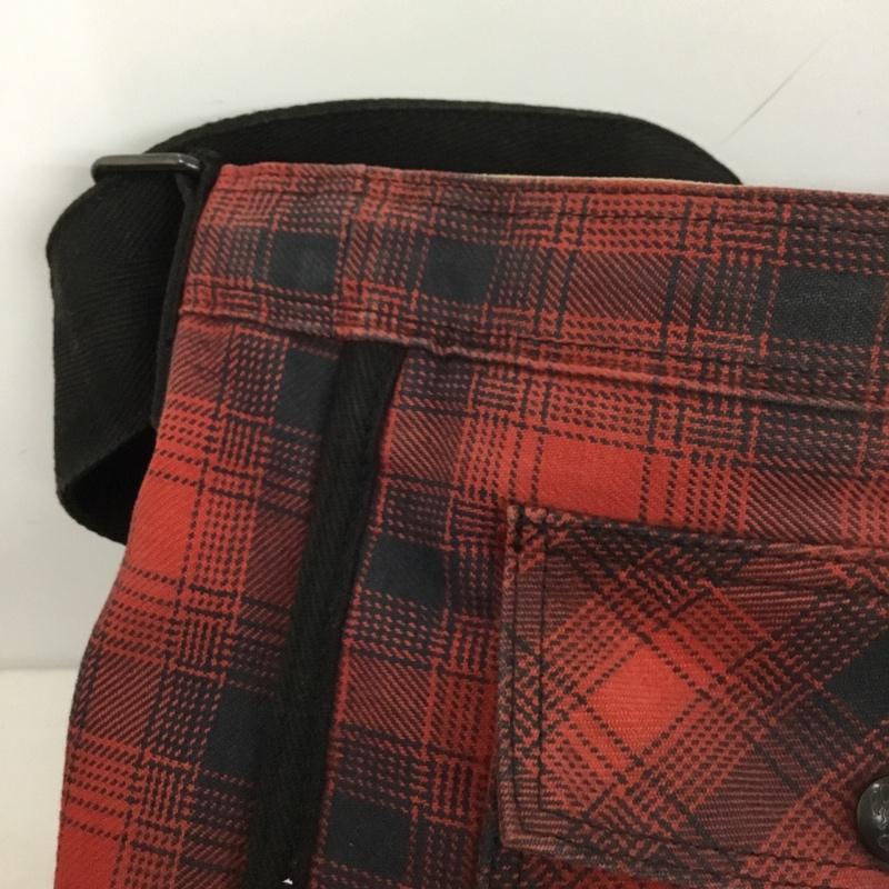 ポーター PORTER ショルダーバッグ ショルダーバッグ チェック 黒 / ブラック / X 赤 / レッド / メンズ USED 古着 中古 10130248