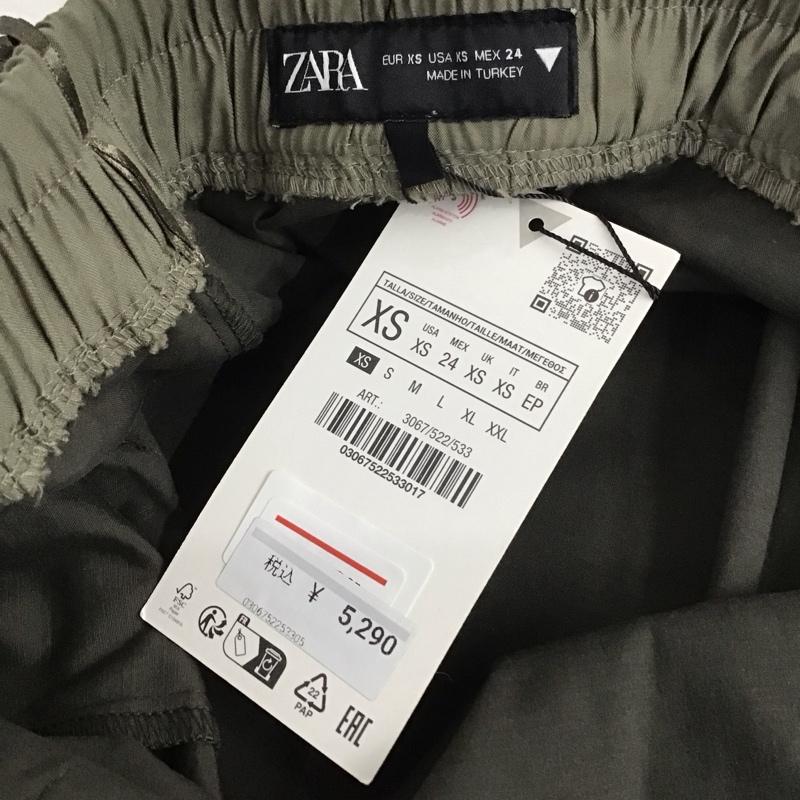 ザラ ZARA スカート ミニスカート XS 無地 カーキ / カーキ / レディース USED 古着 中古 10139584