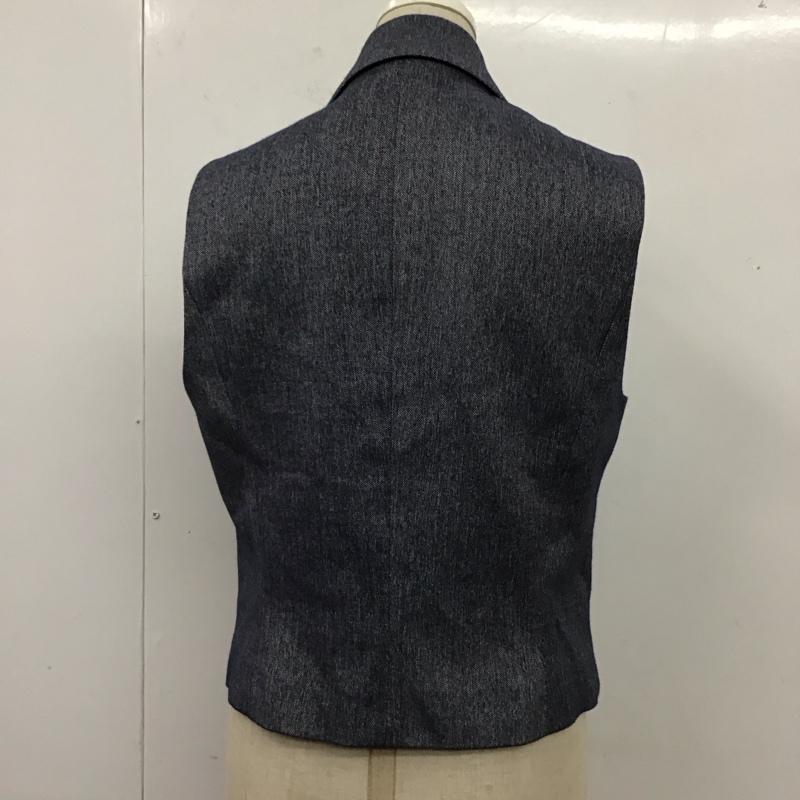 ザラ ZARA ベスト ベスト 2114 847 405 襟付き ヘリンボーン S 無地 紺 / ネイビー / レディース USED 古着 中古 10116705