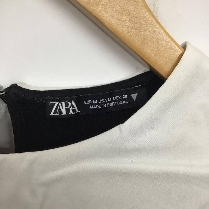 ザラ ZARA トレーナー 長袖 長袖トレーナー スウェット ビックカラーネック プルオーバー M 無地 黒 / ブラック / レディース USED 古着 中古 10135445