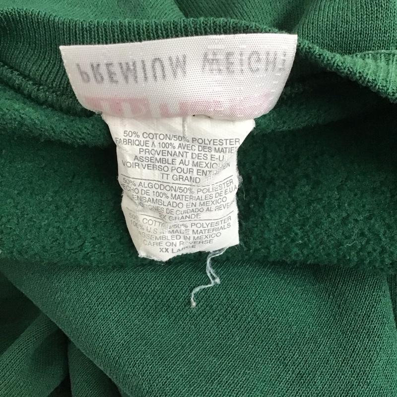 古着 USED トレーナー 長袖 長袖トレーナー スウェット クルーネック リブスウェットカットソー 古着 XXL ロゴ、文字 緑 / グリーン / メンズ USED 古着 中古 10124707
