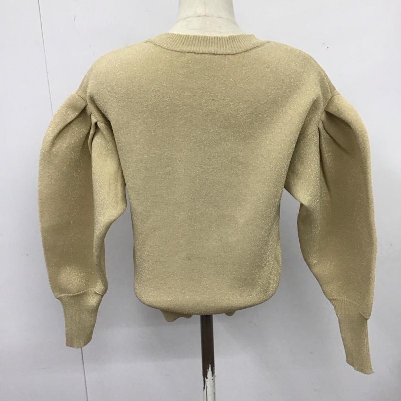 アルシーヴ archives ニット、セーター 長袖 長袖ニットカットソー クルーネック セーター M ベージュ / ベージュ / レディース USED 古着 中古 10125961