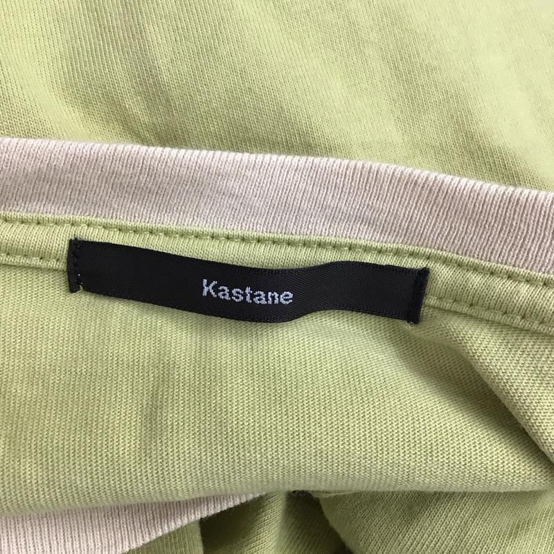 カスタネ Kastane Tシャツ 半袖 KAS1292 リンガーTシャツ M ロゴ、文字 薄緑 / ライトグリーン / レディース USED 古着 中古 10116167
