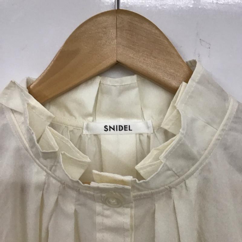 スナイデル SNIDEL ワンピース ロングスカート 長袖シャツワンピース ロングワンピース スタンドカラー 無地 白 / ホワイト / レディース USED 古着 中古 10135424