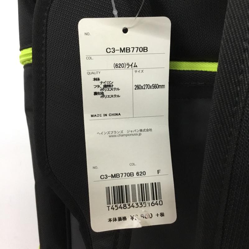 チャンピオン Champion リュックサック、デイパック リュックサック、デイバッグ C3-MB770B バスケットボール バックパック 3WAY スポーツバッグ タグ付き ロゴ、文字 黒 / ブラック / X 黄緑 / イエローグリーン / メンズ USED 古着 中古 10128381