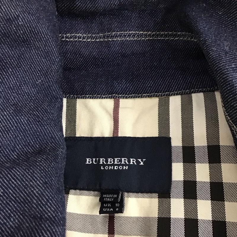 バーバリーロンドン Burberry London ジャケット、上着 ジャケット、ブレザー デニム イタリア製 UK10 USA8 無地 インディゴ / インディゴ / レディース USED 古着 中古 10125819