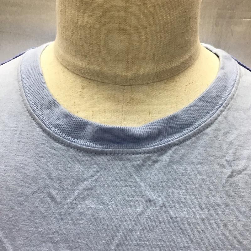 トミーヒルフィガー TOMMY HILFIGER Tシャツ 半袖 半袖カットソー プリントTシャツ クルーネックカットソー XL ロゴ、文字 水色 / ライトブルー / メンズ USED 古着 中古 10113883