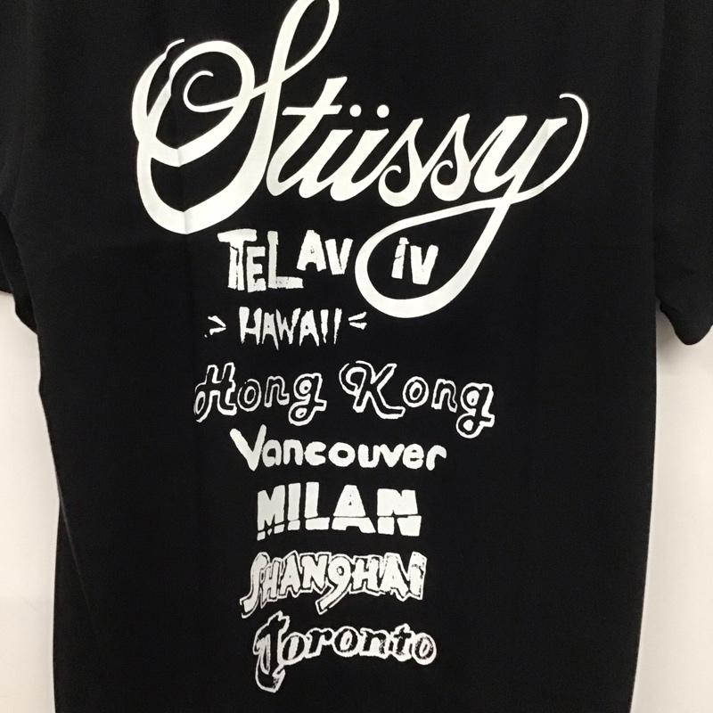 ステューシー STUSSY Tシャツ 半袖 半袖カットソー プリントTシャツ クルーネックカットソー L プリント 黒 / ブラック / メンズ USED 古着 中古 10138439