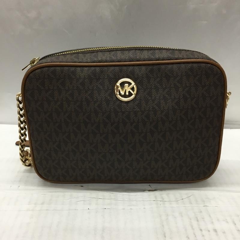 マイケルコース MICHAEL KORS ショルダーバッグ ショルダーバッグ 35H8GFTC7B チェーンショルダー 総柄 ダークブラウン / ダークブラウン / X 茶 / ブラウン / レディース USED 古着 中古 10107596