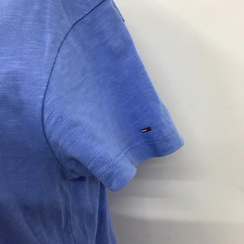 トミー ジーンズ TOMMY JEANS Tシャツ 半袖 クルーネック XS ロゴ、文字 青 / ブルー / レディース USED 古着 中古 10123066