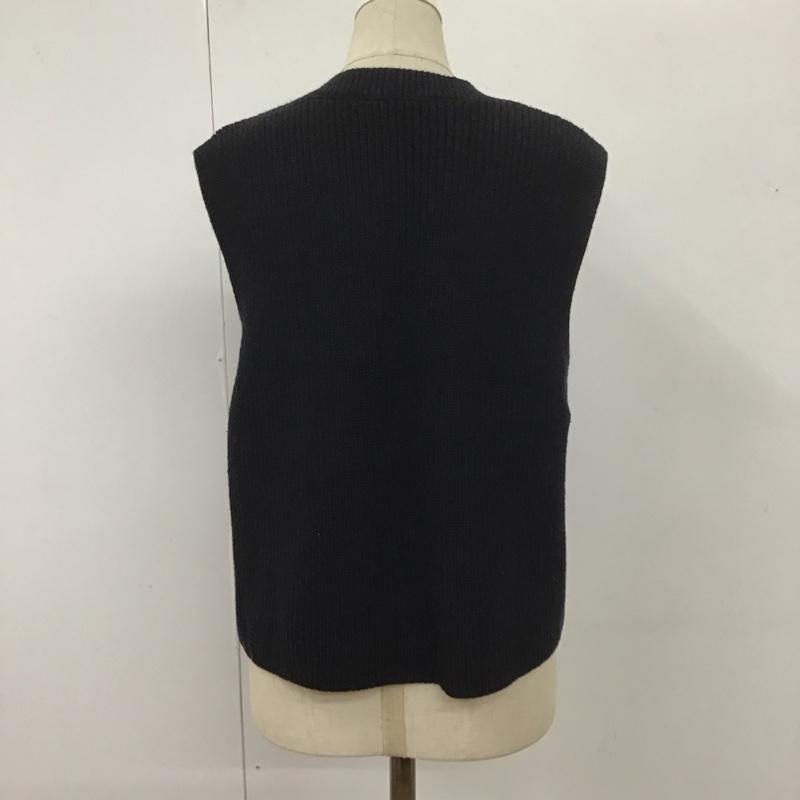 ザラ ZARA ベスト ベスト ベスト ニット ノースリーブカットソー M 無地 紺 / ネイビー / レディース USED 古着 中古 10113718