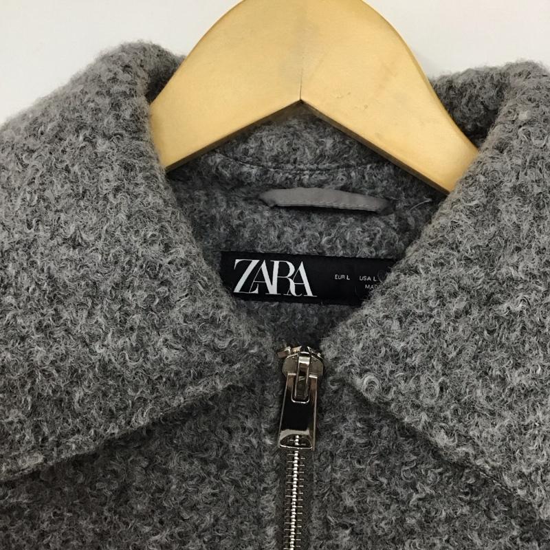 ザラ ZARA ジャケット、上着 ジャケット、ブレザー 3046/030/802 L 無地 灰 / グレー / レディース USED 古着 中古 10132216