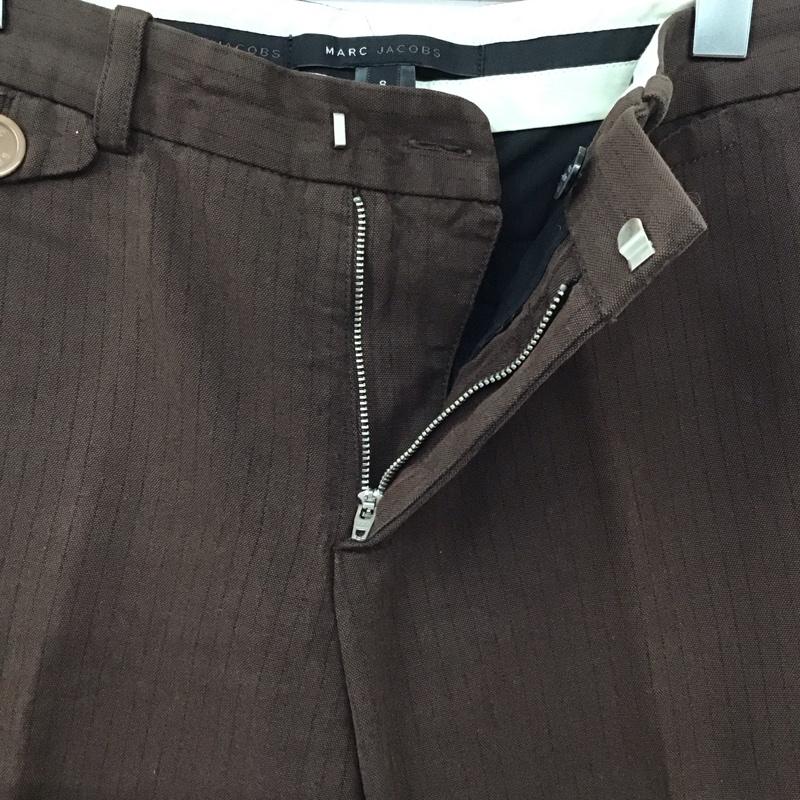 マークジェイコブス MARCJACOBS パンツ スラックス スラックスパンツ スリムパンツ ストライプパンツ 8 ストライプ 茶 / ブラウン /  メンズ USED 古着 中古 10126120