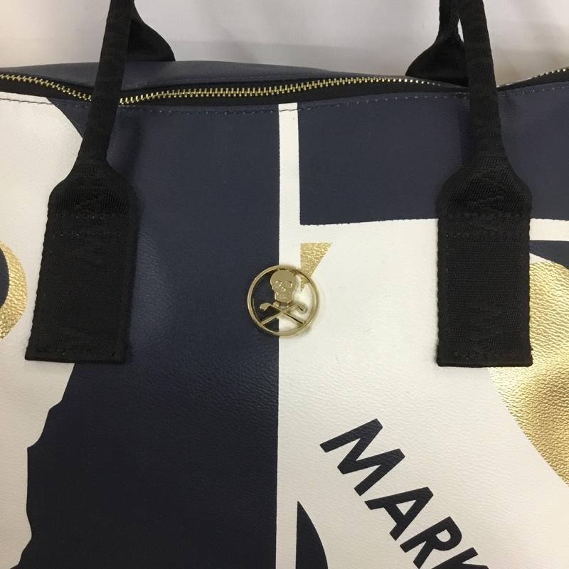 マークアンドロナ MARK&LONA ボストンバッグ ボストンバッグ ゴルフバッグ キャディバッグ ロゴ、文字 白 / ホワイト / X 紺 / ネイビー / X 金 / ゴールド / メンズ USED 古着 中古 10137947