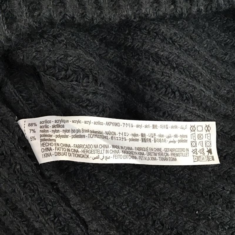 ザラ ZARA ワンピース ミニスカート 2142 177 485 チュニック 長袖 ニット M 無地 チャコールグレー / チャコールグレー / レディース USED 古着 中古 10119616