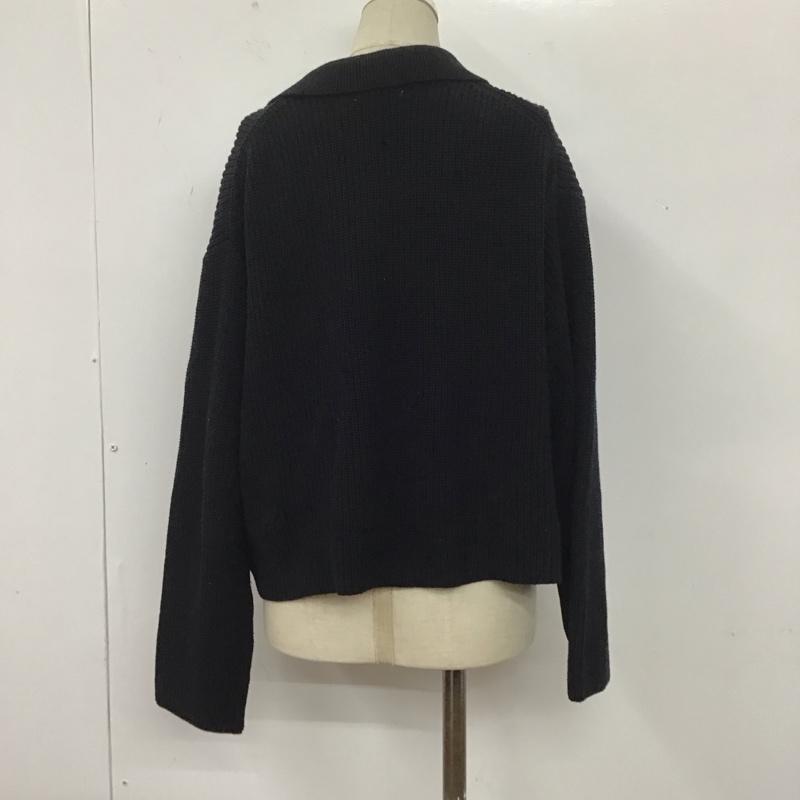 ローリーズファーム LOWRYS FARM カーディガン 長袖 LF622061CF 襟付き FREE 無地 黒 / ブラック / レディース USED 古着 中古 10108175