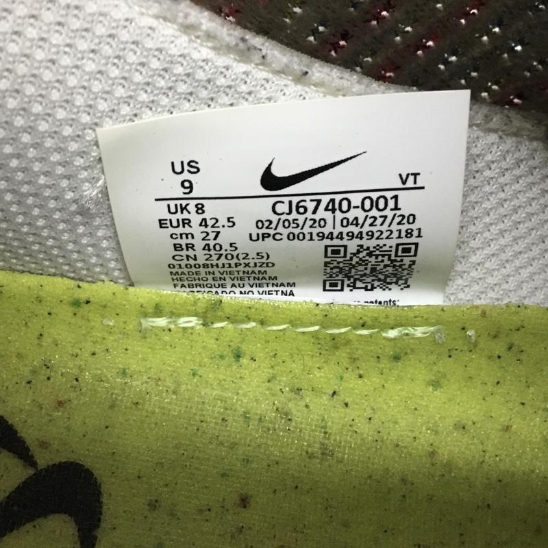 ナイキ NIKE スニーカー スニーカー CJ6740-001 AIR VAPORMAX 2020 FK 27cm 27.0cm ロゴ、文字 マルチカラー / マルチカラー / メンズ USED 古着 中古 10107572