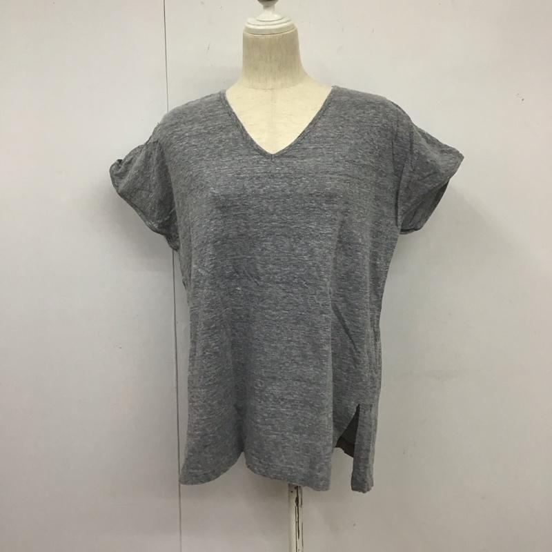 ワイズ Y s Tシャツ 半袖 半袖カットソー プリントTシャツ クルーネックカットソー 無地 灰 / グレー / レディース USED 古着 中古 10126944