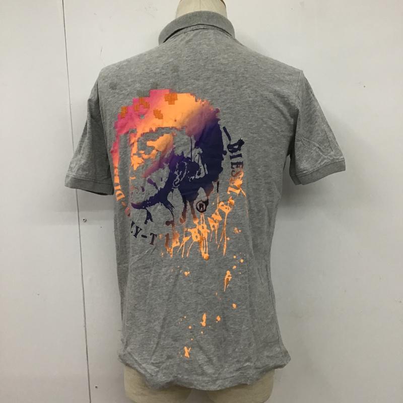 ディーゼル DIESEL カットソー 半袖 半袖カットソー ポロシャツ プリントTシャツ M プリント 灰 / グレー / メンズ USED 古着 中古 10105577