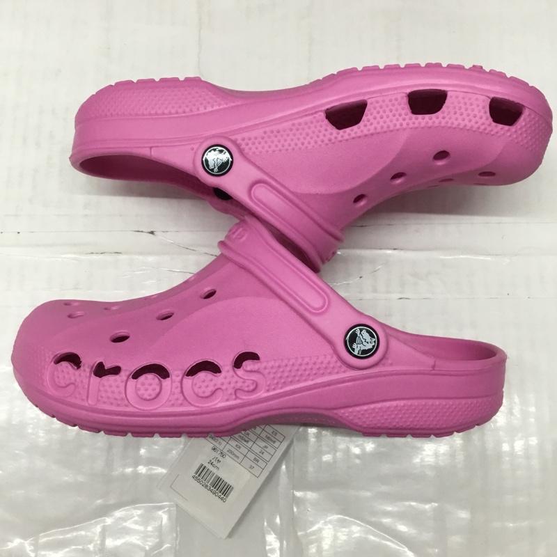 クロックス crocs サンダル サンダル 10126-6U9 baya バヤ 24cm 24.0cm ロゴ、文字 桃 / ピンク / レディース USED 古着 中古 10111539