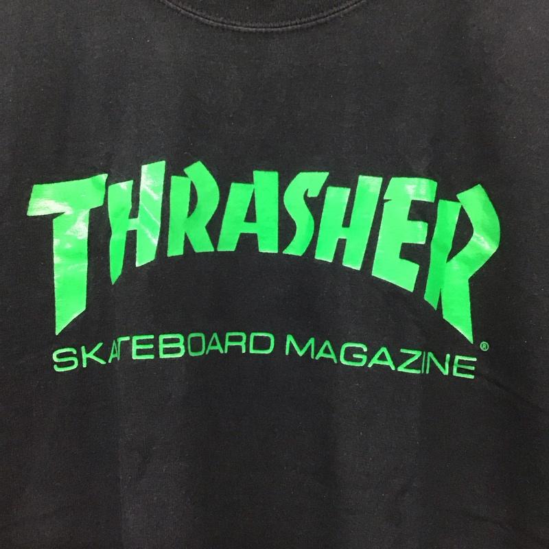 スラッシャー THRASHER Tシャツ 半袖 半袖カットソー プリントTシャツ クルーネックカットソー L ロゴ、文字 黒 / ブラック / メンズ USED 古着 中古 10138163