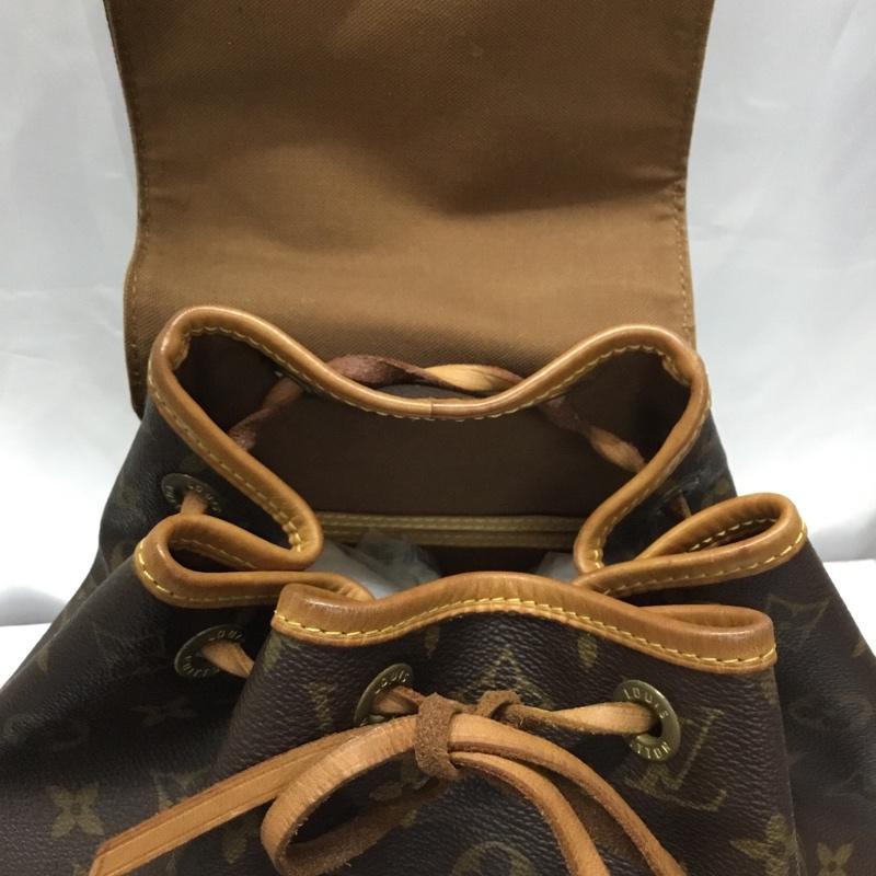 ルイヴィトン LOUIS VUITTON リュックサック、デイパック リュックサック、デイバッグ SP0020 ミニモンスリ モノグラム 総柄 茶 / ブラウン / X ダークブラウン / ダークブラウン / レディース USED 古着 中古 10110578