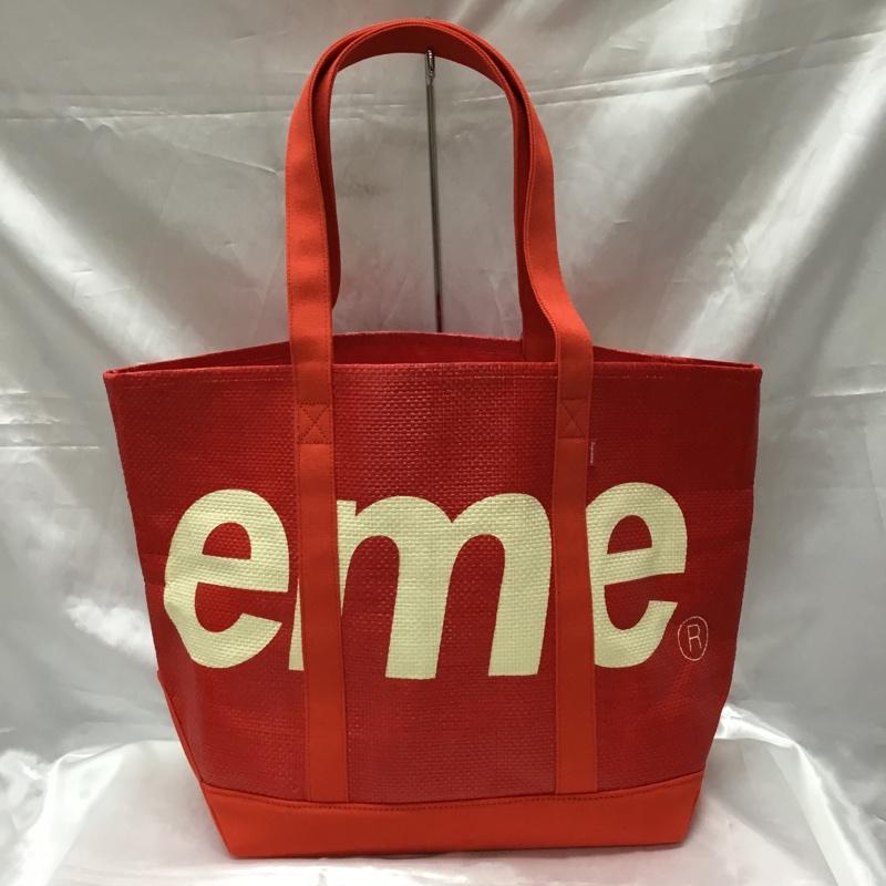 シュプリーム Supreme トートバッグ トートバッグ 20SS Raffia Tote ロゴ、文字 赤 / レッド / メンズ USED 古着 中古 10110164