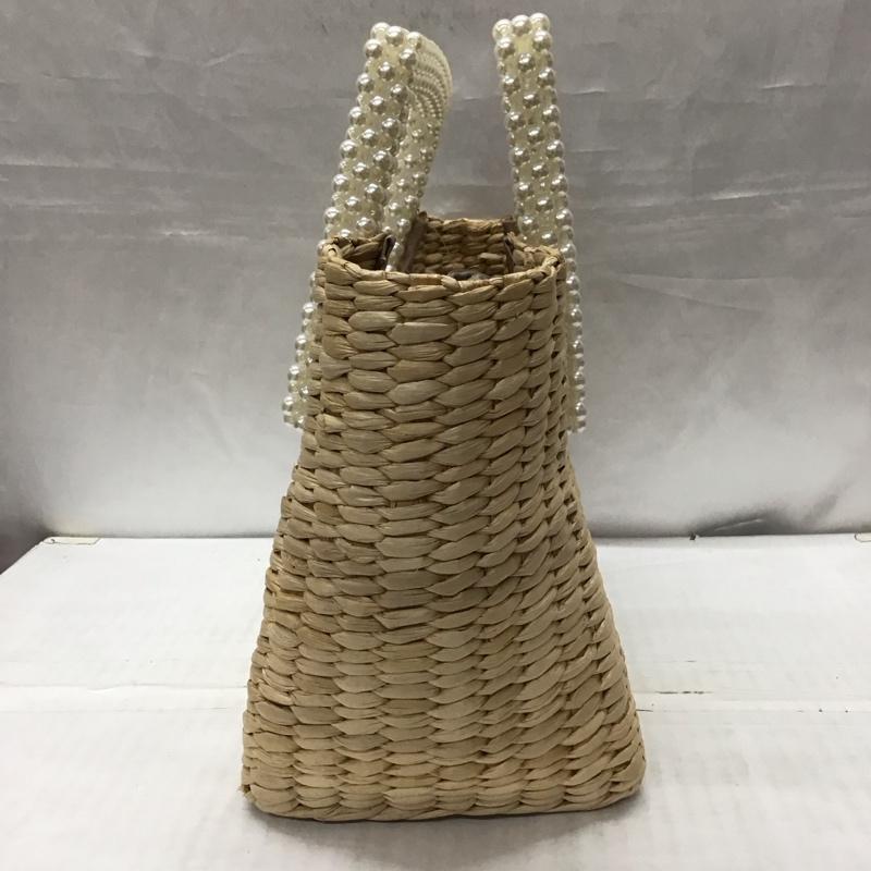 ザラ ZARA ハンドバッグ ハンドバッグ 6632 510 111 かごバッグ パール ショルダー 2WAY 無地 ベージュ / ベージュ / レディース USED 古着 中古 10116445