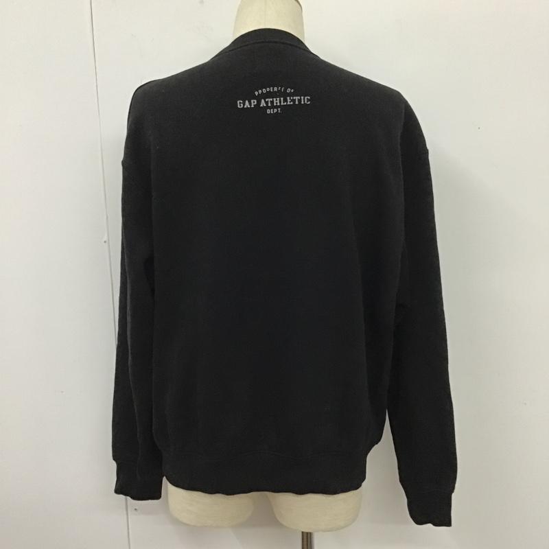 ギャップ GAP トレーナー 長袖 長袖トレーナー クルーネックスウェット リブスウェット S ロゴ、文字 黒 / ブラック / メンズ USED 古着 中古 10105540