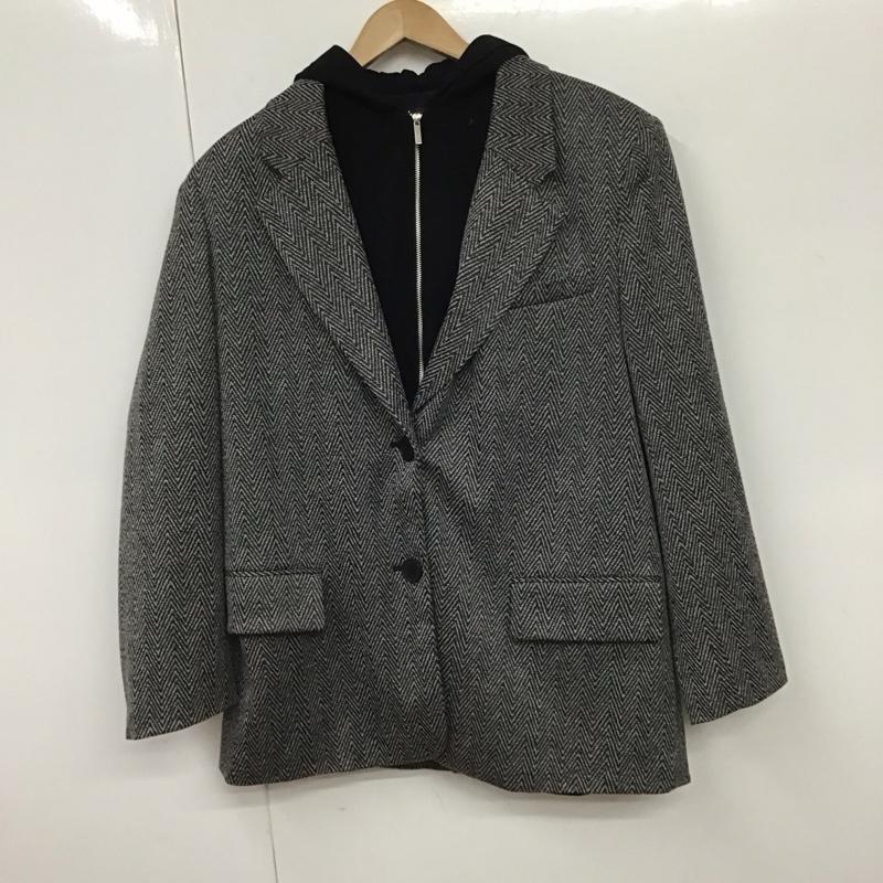 ザラ ZARA ジャケット、上着 ジャケット、ブレザー 4387 368 812 COMBINED HERRINGBONE BLAZER M 黒 / ブラック / X 白 / ホワイト / レディース USED 古着 中古 10131332