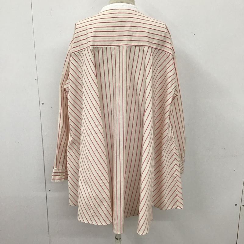ニコアンド niko and... シャツ、ブラウス 長袖 長袖シャツ ノーカラーシャツ 長袖カットソー ストライプシャツ L ストライプ マルチカラー / マルチカラー / レディース USED 古着 中古 10113036