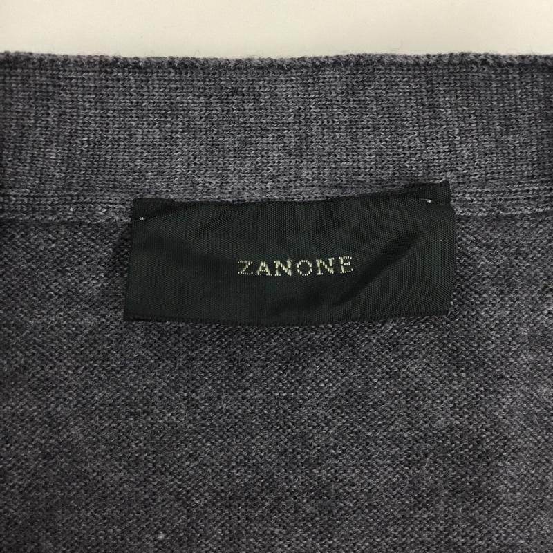 ザノーネ ZANONE カーディガン 長袖 46 無地 灰 / グレー / メンズ USED 古着 中古 10106305