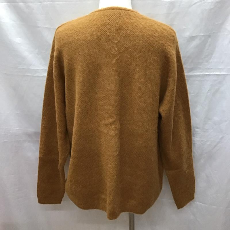 スリック SLICK カーディガン 長袖 5162506 Vネック モヘヤ混 2 無地 茶 / ブラウン / メンズ USED 古着 中古 10118024