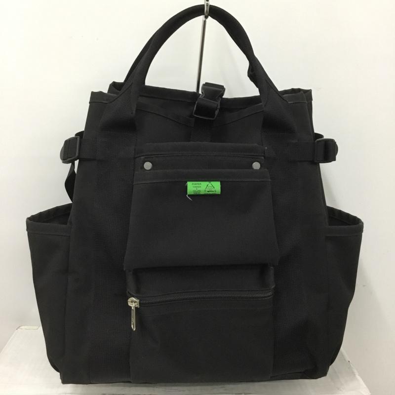 ポーター PORTER リュックサック、デイパック リュックサック、デイバッグ ユニオン ワンポイント 黒 / ブラック / メンズ USED 古着 中古 10123633
