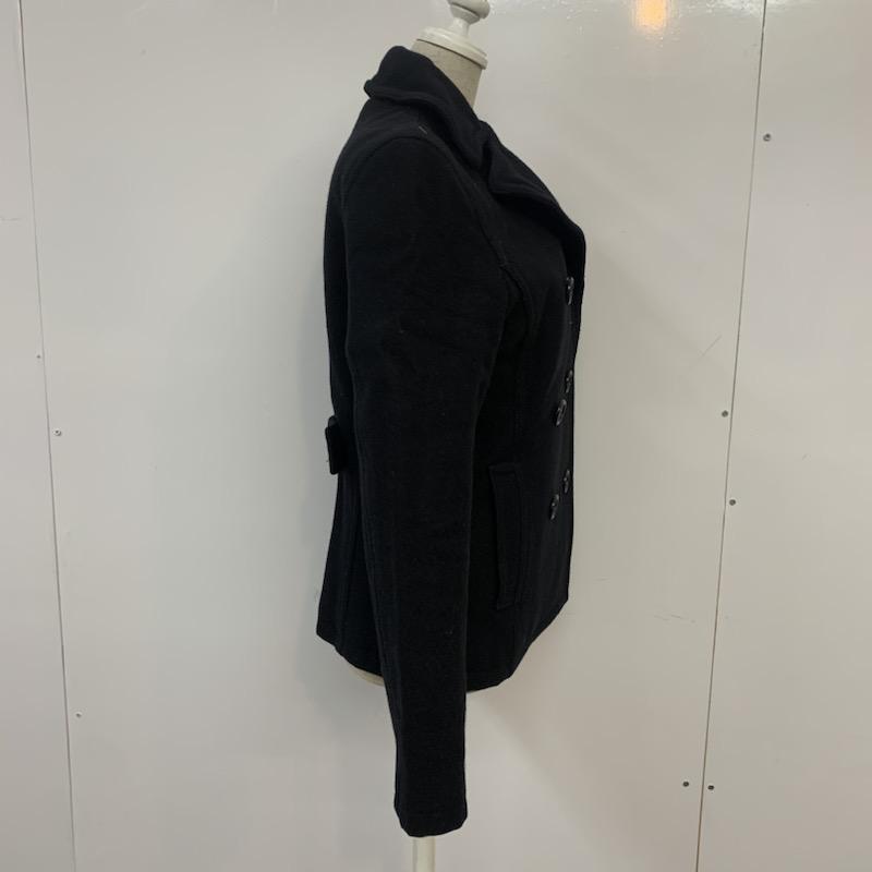 シップス SHIPS コート ピーコート S 無地 黒 / ブラック / レディース USED 古着 中古 10041522