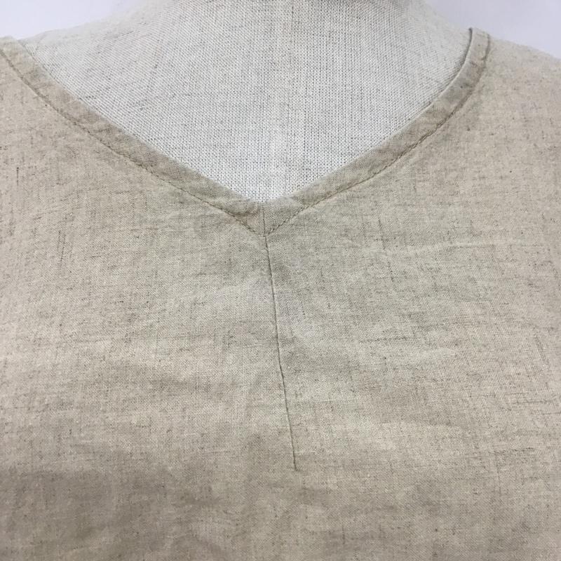 ニコアンド niko and... チュニック 半袖 無地 ベージュ / ベージュ / レディース USED 古着 中古 10106110