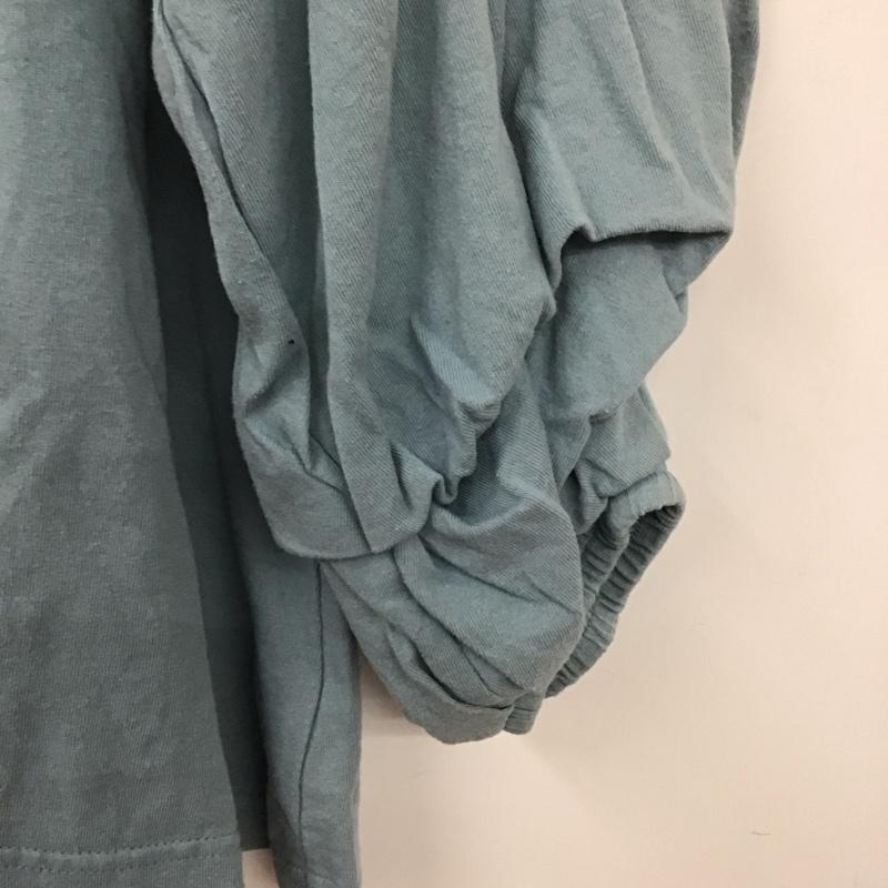 ニコアンド niko and... カットソー 七分袖 83333401 袖ギャザー M 無地 水色 / ライトブルー / レディース USED 古着 中古 10129155