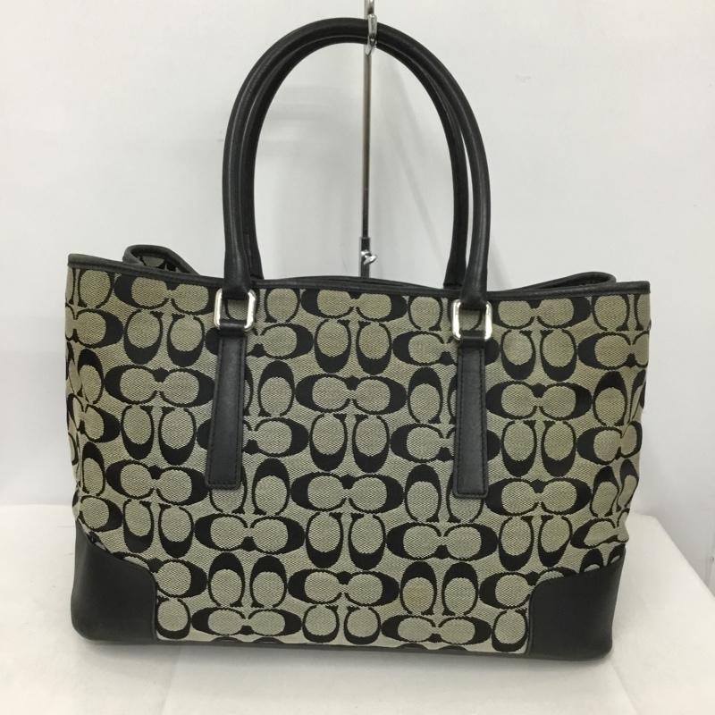 コーチ COACH トートバッグ トートバッグ H2J-6086 シグネチャー 総柄 黒 / ブラック / レディース USED 古着 中古 10137428