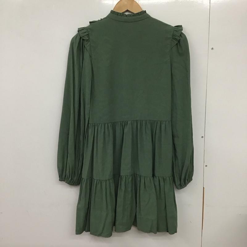 ザラ ZARA ワンピース ミニスカート XS 無地 緑 / グリーン /  レディース USED 古着 中古 10133330