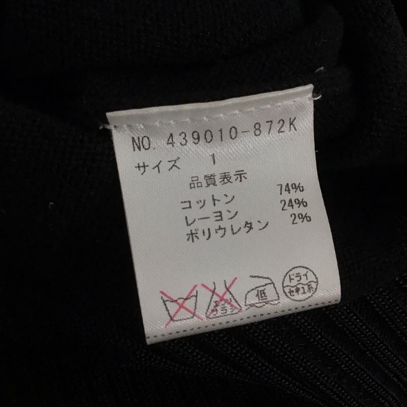 ノーアイディ NO ID. ニット、セーター 長袖 長袖ニットカットソー クルーネック セーター 1 無地 黒 / ブラック / メンズ USED 古着 中古 10142947