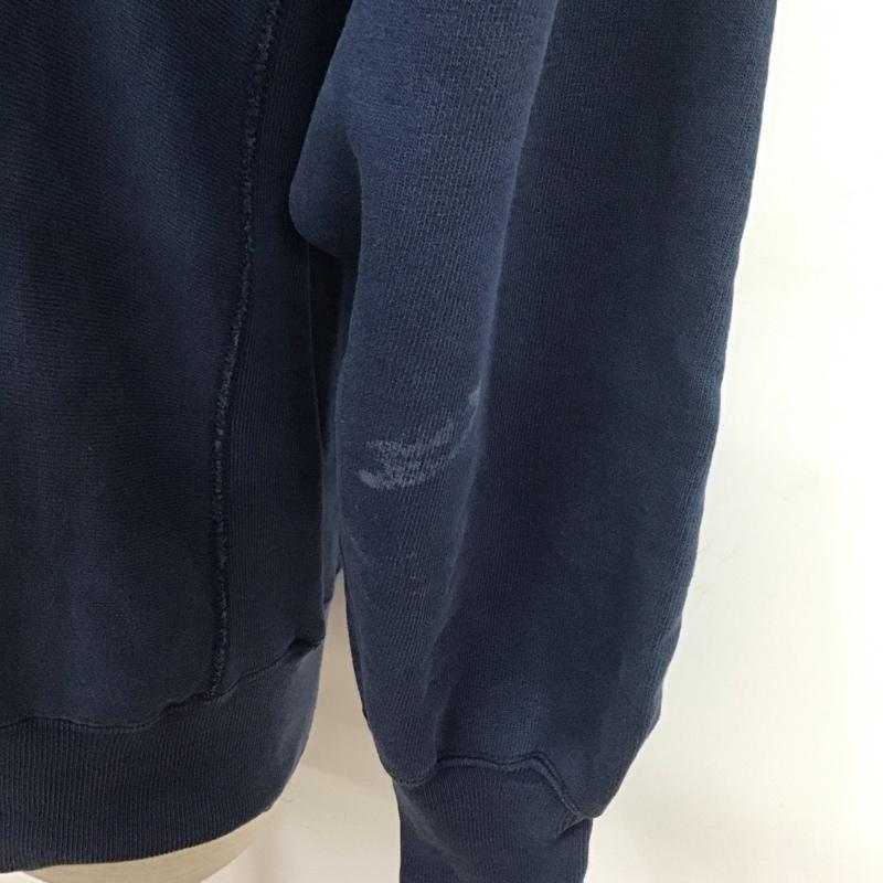 チャンピオン Champion トレーナー 長袖 USA製 スウェット 裏起毛 M ワンポイント 紺 / ネイビー / メンズ USED 古着 中古 10107645
