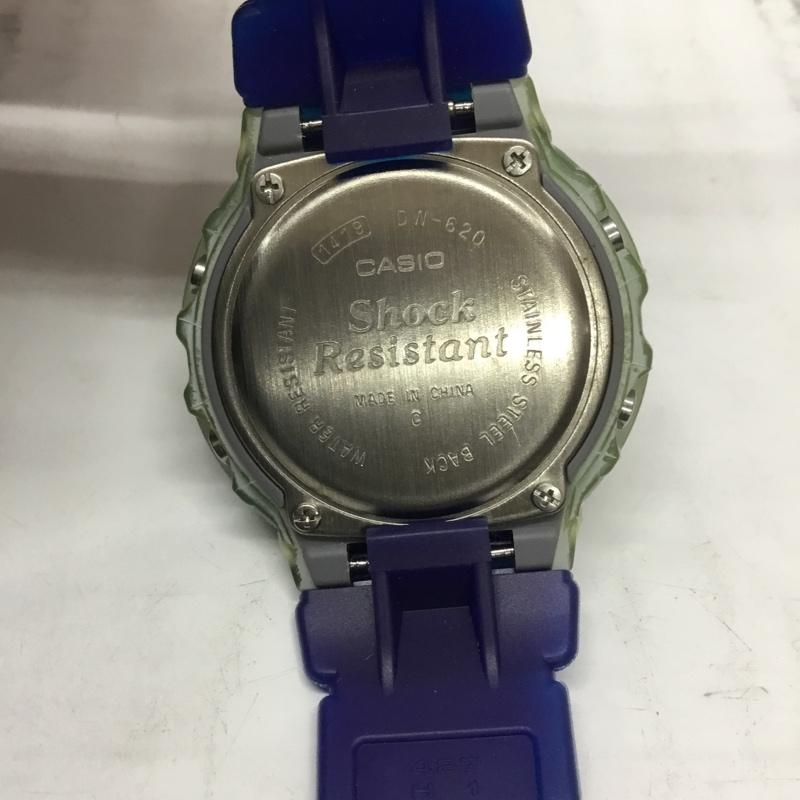 ジーショック G-SHOCK 腕時計 デジタル DW-620 スケルトン ロゴ、文字 紫 / パープル / レディース USED 古着 中古 10106386