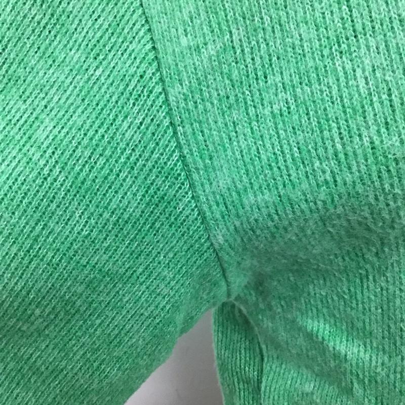 ザラ ZARA カーディガン 長袖 5584/007/500 M 無地 黄緑 / イエローグリーン / レディース USED 古着 中古 10124049