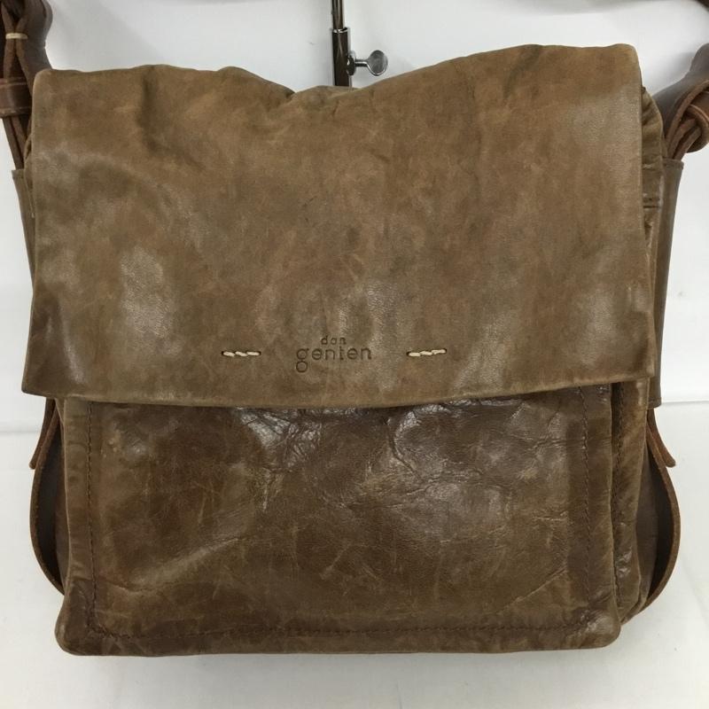 ゲンテン genten ショルダーバッグ ショルダーバッグ Dan genten レザー ロゴ、文字 茶 / ブラウン / メンズ USED 古着 中古 10128337