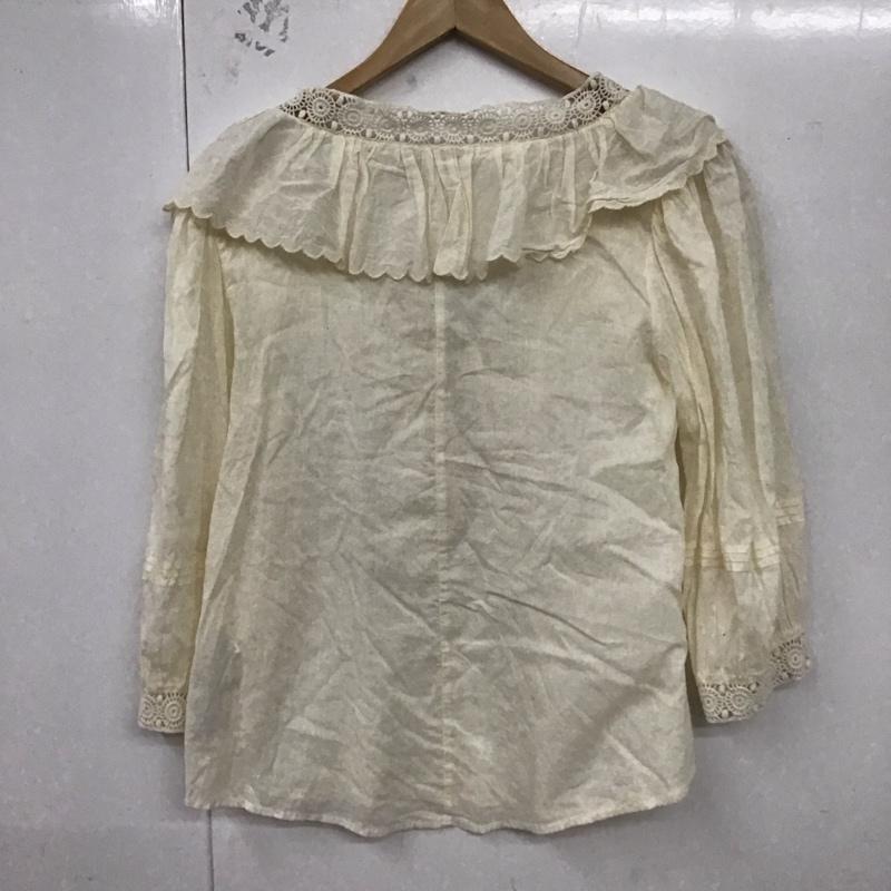 ザラ ZARA カットソー 長袖 S 無地 オフホワイト / オフホワイト / レディース USED 古着 中古 10129394