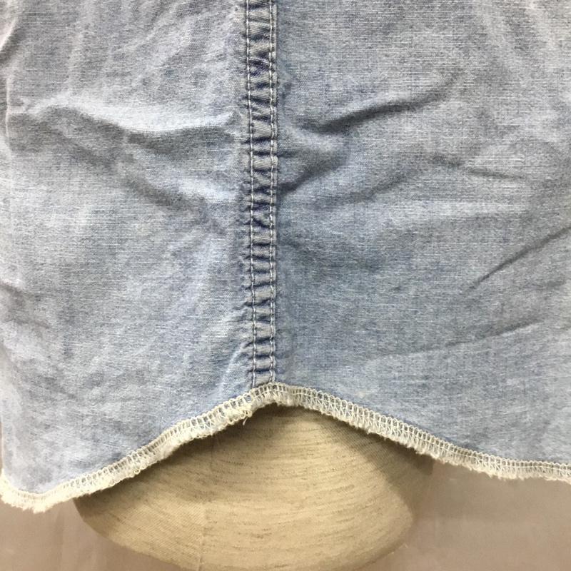 レミ レリーフ REMI RELIEF シャツ、ブラウス 長袖 長袖シャツ ノーカラーシャツ ポケットシャツ 長袖カットソー デニムシャツ L 無地 インディゴ / インディゴ /  メンズ USED 古着 中古 10109431