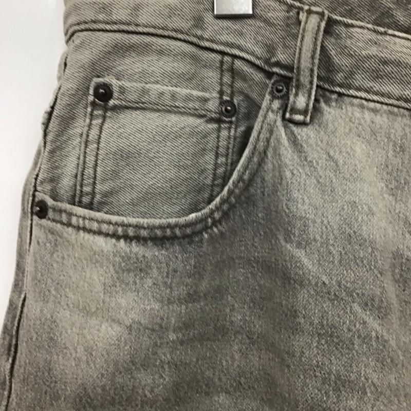 ザラ ZARA パンツ デニム、ジーンズ デニムパンツ ワイドパンツ カジュアルパンツ 42インチ 無地 灰 / グレー /  メンズ USED 古着 中古 10124883