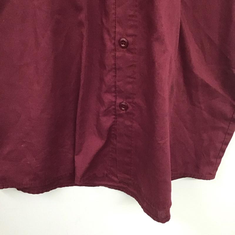 古着 USED シャツ、ブラウス 半袖 半袖シャツ 無地シャツ 古着 M ロゴ、文字 えんじ / ワインレッド / メンズ USED 古着 中古 10139043