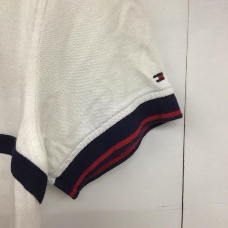 トミーヒルフィガー TOMMY HILFIGER ポロシャツ 半袖 半袖ポロシャツ 半袖カットソー カラーシャツ M ロゴ、文字 白 / ホワイト / X 赤 / レッド / X 紺 / ネイビー / メンズ USED 古着 中古 10132365